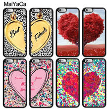 MaiYaCa-funda rosa con estampado de corazones y flores para iphone, protector de 5S para iphone 12 mini 11 Pro MAX X XR XS MAX SE 2020 6S 7 8 Plus 2024 - compra barato