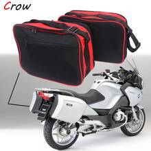 Bolsa, feita em forro, preta e vermelha, expansível, para bmw r1200rt k1200gt k1300gt r 1200 rt k 1200 gt k 1600 gt r1200r 2024 - compre barato