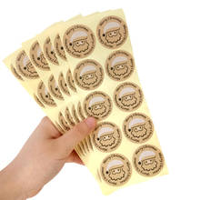 100Pcs/pack Merry Christmas Round Kraft Sticker DIY Paper Label Kid Stationery Stickers 2024 - buy cheap