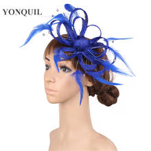 Chapéu fascinator feminino sem fio, acessório para cabelo pino capilar 2024 - compre barato