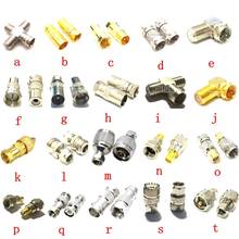 1pcs  RF Coaxial UK F Male to SMA/UHF/N/BNC/TV/RCA Male/Female Adapter Connector 2024 - buy cheap