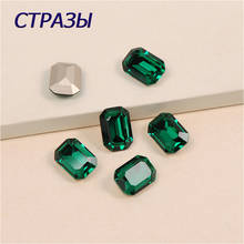 Emerald Strass Sew on Crystal Rhinestone glass Stones for clothing Loose Rhinestones sew On Base Garment Stones for 2024 - buy cheap