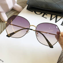 Женские поляризованные солнцезащитные очки мужские металлические градиентные оттенки роскошные солнцезащитные очки «кошачий глаз» женские очки для вождения zonnebril dames UV400 2024 - купить недорого