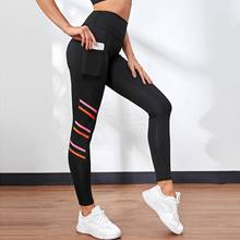 Women'S Fashion Striped Slim Pants Women Classic Long Sports Leggings Sport Women Fitness Sport Tights Sexy Yoga Pants Tights 2024 - buy cheap