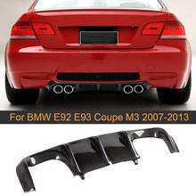 Carbon Fiber Car Rear Bumper Lip Spoiler Diffuser for BMW E92 E93 Coupe M3 2007-2013 Convertible Non E90 Rear Diffuser Black FRP 2024 - buy cheap