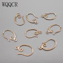 Brincos femininos wquelcr, brincos com gancho de orelha 11*20mm acessórios diy na moda, ouro 100, prata, rosa e dourado 2024 - compre barato