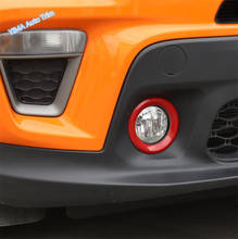 Lapetus Auto Styling Cabeça Frente Luzes de Nevoeiro Foglight Lâmpada Decoração Anel Tampa Guarnição Apto Para Jeep Renegado 2019 2020 ABS 2024 - compre barato