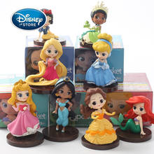 Conjunto de figuras de Princesas de Disney, muñecos de Frozen, Elsa, Sofía, Alice, sirena, Mulan, juguetes de dibujos animados para decoración de bodas, Set de 3 unids/set 2024 - compra barato