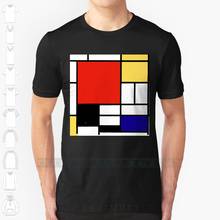 Mondrian Custom Design Print For Men Women Cotton New Cool Tee T Shirt Big Size 6xl Mondrian Artist Geometric Primary 2024 - buy cheap