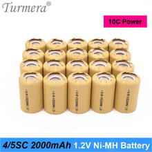 Turmera-batería recargable Ni-MH de 1,2 V, 4/5 SC, 2000mAh, corriente de descarga 10C para destornillador, batería y Robot aspirador A1 2024 - compra barato