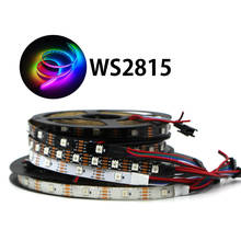 WS2815 (WS2812B WS2813 обновление) DC12V IP30/65/67 модифицируемая светодиодная ленсветильник с двойным сигналом 30/60/144 светодиодов/м пикселей 0,5-5 м 2024 - купить недорого