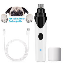 Lima de uñas para mascotas recargable, cortaúñas para perros, sin dolor, eléctrica por USB, para gatos, cortaúñas, lima 2024 - compra barato