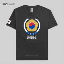 Camiseta de la República de Corea del Sur para hombre, camisetas de KOR del equipo nacional, camisetas de algodón 100% para reuniones, camisetas para fanáticos, camisetas con bandera coreana 2024 - compra barato