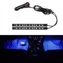 Interior do carro led pé única decoração tira de luz para toyota camry corolla rav4 yaris highlander/land cruiser/prado vios vitz/ 2024 - compre barato