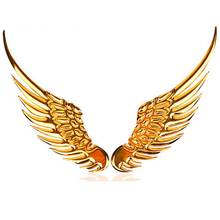Car Sticker 3D Eagle Metal Auto Motorcycle Body Angel Wings Badge Style Aluminum Decals Silver Gold Exterior Accessories 2 Pcs 2024 - buy cheap
