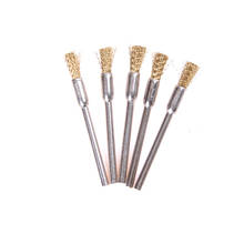 5pcs/lot 3mm*5mm Mini Wire Brush Wheel Cup Brass Steel Wire Brush For Power Dremel Rotary Tools Polishing Dropshipping 2024 - buy cheap