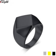 Fashion Black Gold Silver Color Stainless Steel Mens Rings For Boy Friendship Men Ring Jewelry Accessory Ring Male Wholesale 2024 - buy cheap