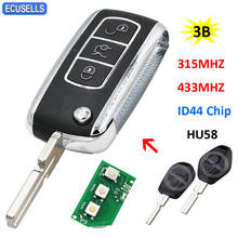 3 botão remoto chave do carro inteligente para bentley estilo para bmw 3 5 7 série e38 e39 e46 315mhz/433mhz id44 chip hu58 sem corte lâmina 2024 - compre barato