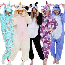 Pijama de unicornio y gato de Kigurumi para mujer, mono de Panda, Lobo, zorro y León, disfraces de Anime de Navidad, ropa de dormir para mujer 2024 - compra barato