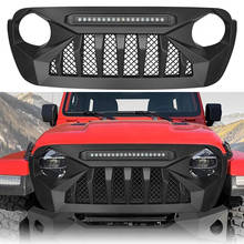 Front Racing Bumper Mask Grills Modified Bumper Grille  Fit For  Jeep Wrangler JL & Gladiator  JT2018-2020 With LED Spotlight 2024 - buy cheap