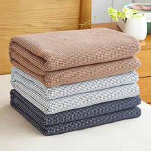 Manta de toalla a cuadros de Japón, colcha para cama, sofá, habitación de niños, ropa de cama, textiles para el hogar, mantas de hilo de algodón para sofá 2024 - compra barato