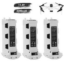 Batería de actualización para cámara de carreras de Drones H117S Zino, 11,4 v, 3200mAh, GPS RC FPV, piezas de cuadricóptero, batería de 11,4 V, 1-3 uds. 2024 - compra barato