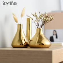 Nordic Simple Gold Small Flower Vase Living Room Accessories Office Tabletop Dried Flowers Container Wedding Home Decoration 2024 - buy cheap
