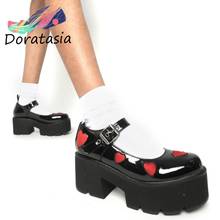 DORATASIA New Arrival Women Buckle Strap Round Toe Platform Shoes Casual Punk Gothic High Quality Pumps Women  Pumps 2024 - buy cheap