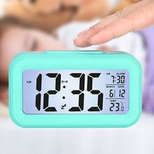 Reloj despertador Digital con pantalla grande, despertador de mesa con calendario, electrónico, LED, para escritorio 2024 - compra barato