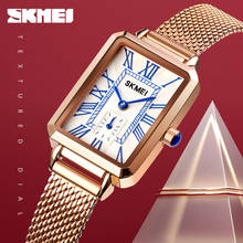 Skmei relógio de pulso quartzo, relógio de pulso feminino design simples para presente, relógio de quartzo da moda elegante 2024 - compre barato