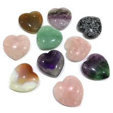 2020 New 5pcs/bag Heart Natural Stone Multi-style Mixed Color Agates Pendant DIY Jewelry Made Of Loose Stone Beads Size 35x35mm 2024 - buy cheap