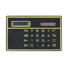 Calculadora de energia solar ultra fina de 8 dígitos com tela sensível ao toque design de cartão de crédito portátil mini calculadora para a escola de negócios 2024 - compre barato