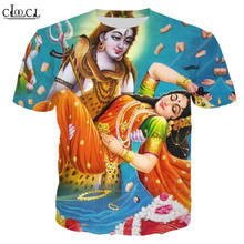 CLOOCL 2021 Summer New Fashion Mens T-shirt Indian Goddess 3D Print Men Women Casual Hot Selling Short Sleeve Tops 2024 - buy cheap