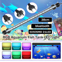 Luz LED RGB para acuario, iluminación subacuática de cristal sumergible con bluetooth, Multicolor, 38CM 2024 - compra barato