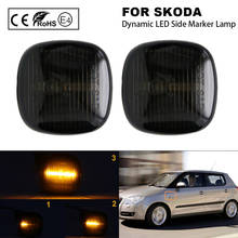 Indicador lateral LED dinámico para coche, luz indicadora de giro para Skoda Fabia Octavia Superb Roomster SEAT Cordoba Ibiza AUDI A3 A4 A8, 2 uds. 2024 - compra barato