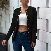 Women Basic Blazers  Coat Female Chic Long Sleeve Double Breasted Outwear Jackets Tops 2024 - buy cheap