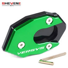 Motorcycle CNC Aluminum Side Stand Enlarger Plate Kickstand Enlarge Extension pad for KAWASAKI VERSYS1000 versys 1000 KLE1000 2024 - buy cheap