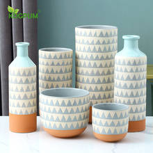 Modern Handmade Ceramic Vase Simple Home Decoration Vase Nordic INS Desktop Floral Flower Arrangement Ornaments 2024 - buy cheap