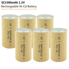 SC 1500mah 1.2v Battery NICD Rechargeable Batteries Power Cell for Makita Bosch Hitachi Electric Screwdriver Battery 2024 - buy cheap