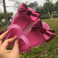 Mini Melissa Princess Bow Girls Sandals Girl Jelly Shoes Beach Sandals 2020 Baby Shoes Melissa Sandals Kids Shoes Summer 2024 - buy cheap