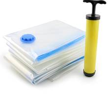 1Pcs Home Convenient Vacuum Bag For Clothes Storage Bag With Valve Transparent Foldable Compressed Organizer Saving Seal Packet 2024 - buy cheap