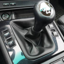 Palanca de cambios Manual para coche, bota de cuero negro con marco para BMW E30, E36, E39, E46, E81, E82, E87, E88, E90, E91, E92, E93 2024 - compra barato