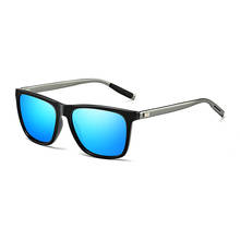 JULI-gafas de sol cuadradas polarizadas para hombre y mujer, lentes Retro de aluminio + TR90, protección UV, 8078 2024 - compra barato