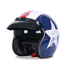Винтажные мотоциклетные шлемы 3/4, солнцезащитный козырек, шлем для езды на мотоцикле, Электрический скутер, туризм, чоппер, ретро шлемы 2024 - купить недорого