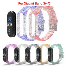 Correa de silicona para Xiaomi Mi Band, pulsera inteligente de 7 colores con purpurina, para modelos 5, 4 y 3 2024 - compra barato