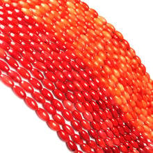 Natural Coral Beads Exquisite Rice Shape Coral Loose Bead for Making Women's DIY Bracelet Necklace Jewellery Size 4x8mm 2024 - buy cheap