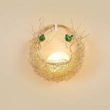 Nordic Simple Bird's Nest Wall Lamps Bedroom Bedside Lamps Staircase Living Room Home Decor Background Led Wall Lights Fixtures 2024 - buy cheap