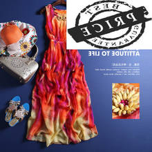 Элегантное летнее платье, женские платья 100% из натурального шелка, корейское женское сексуальное пляжное Цветочное платье в стиле бохо, вечерние платья W2a23 2024 - купить недорого