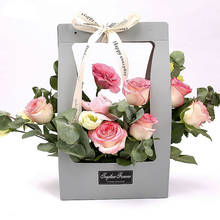 Foldable Flower Box Portable Waterproof Paper Packing Bag Handmade Bouquet Basket Florist Fresh Flower Carrier Bag Wedding Gift 2024 - buy cheap