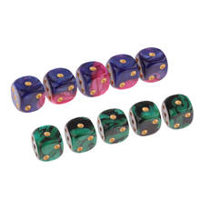 10pcs Acrylic Dice Set 16mm D6 Table Card Game Props Family Game Supplies 2024 - buy cheap